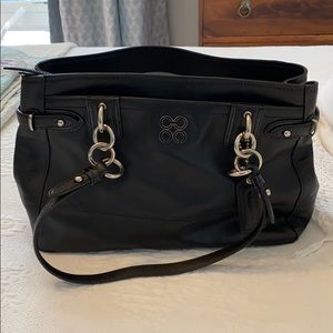 Black leather Coach purse